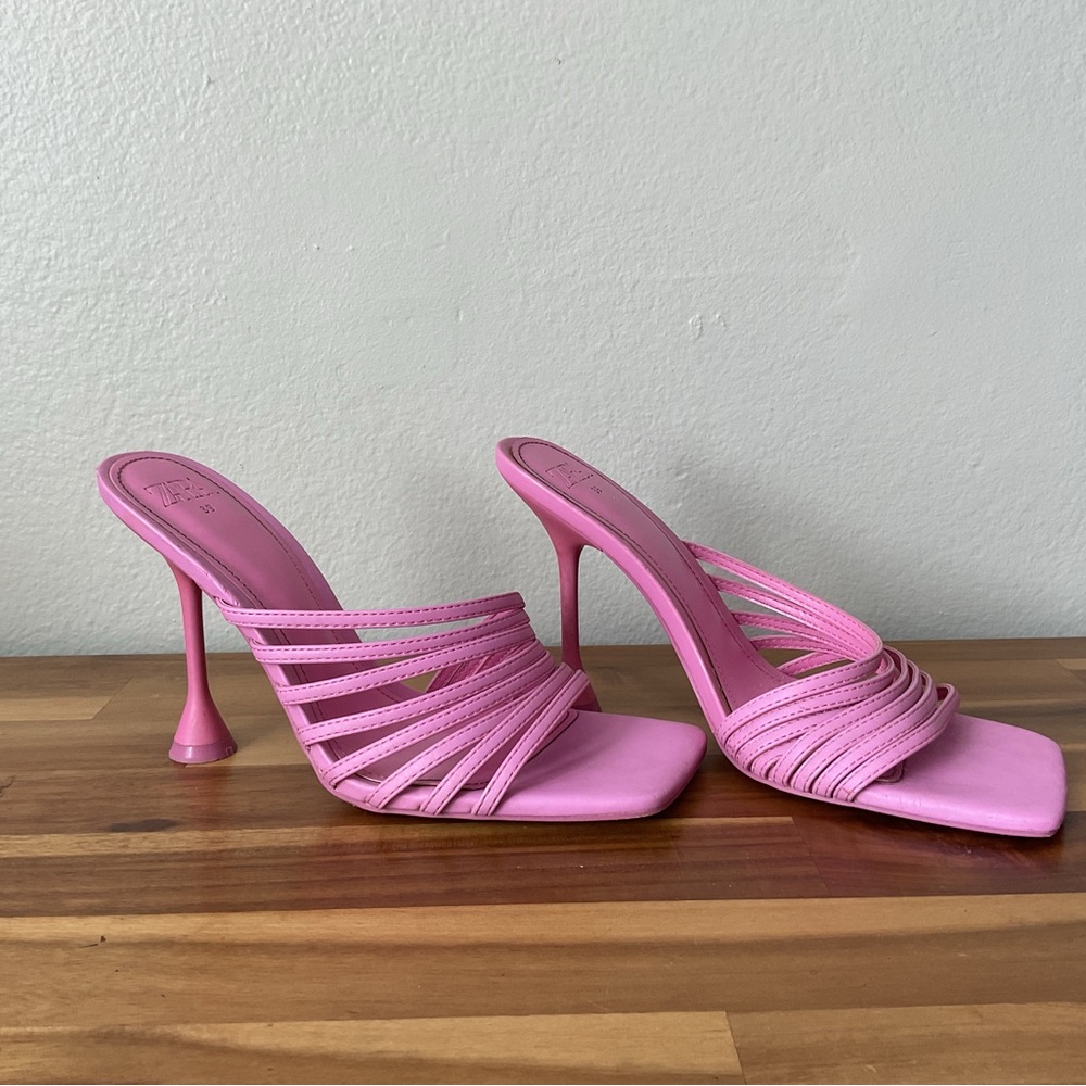 Zara Pink Strappy Heels